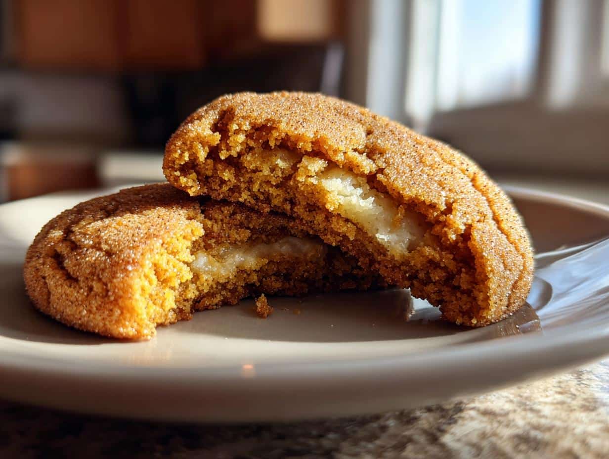 Chewy Pumpkin Snickerdoodle Cookies