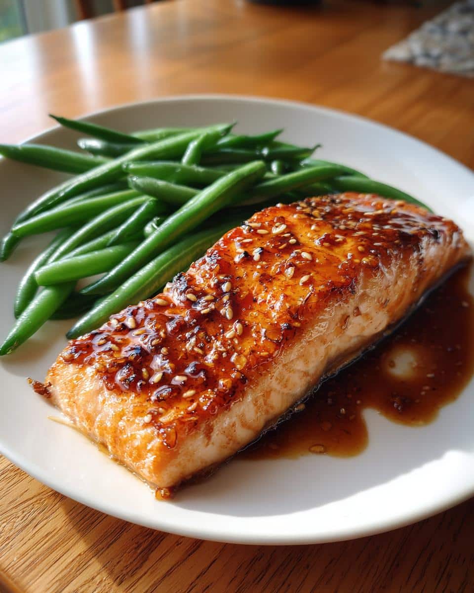 Crispy Honey Garlic Glazed Salmon - detail 2