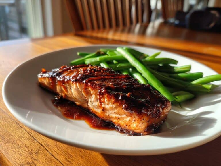 Crispy Honey Garlic Glazed Salmon