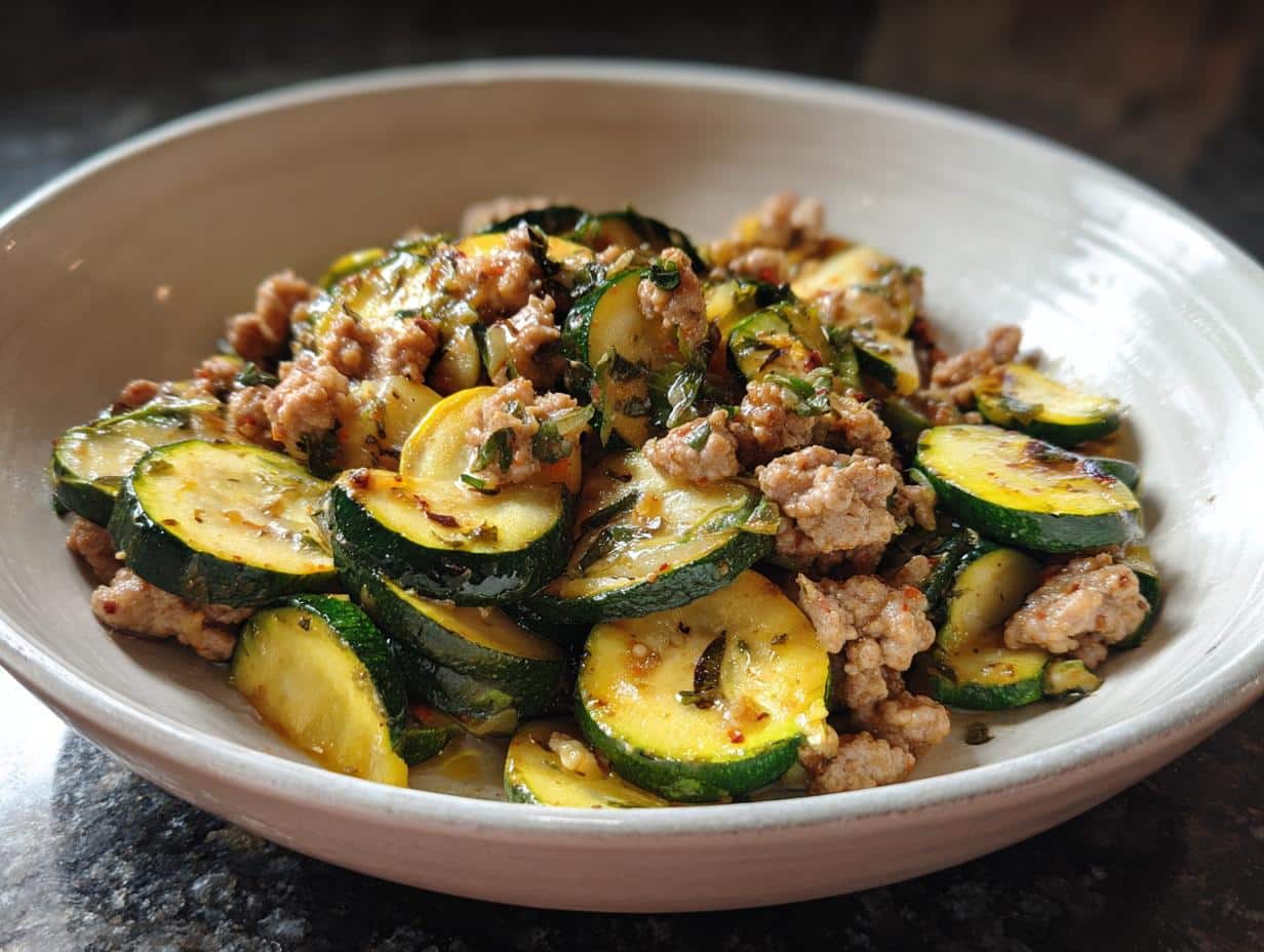 Ground Turkey and Zucchini Skillet