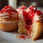 Halloween Vampire Bite Cupcakes
