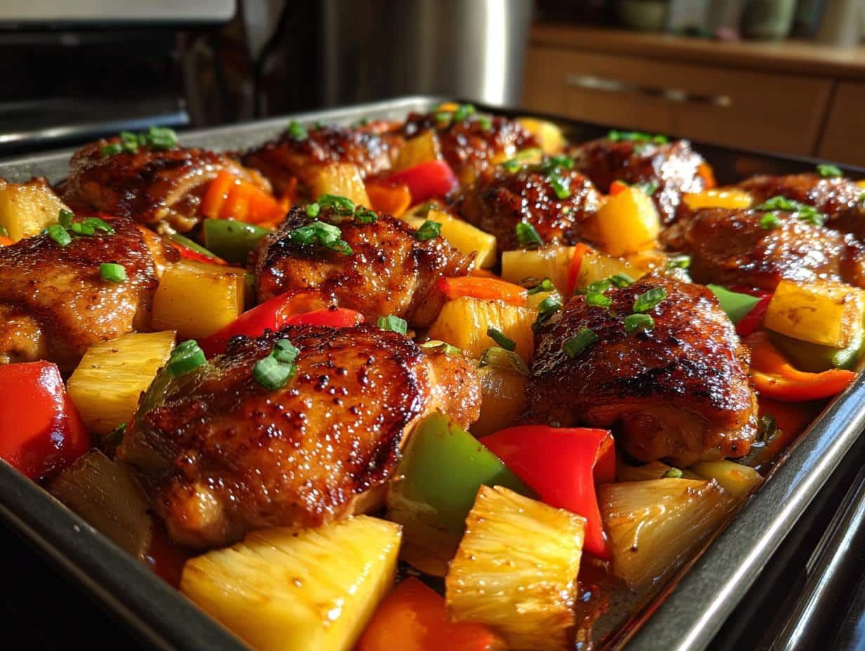 Hawaiian Chicken Sheet Pan