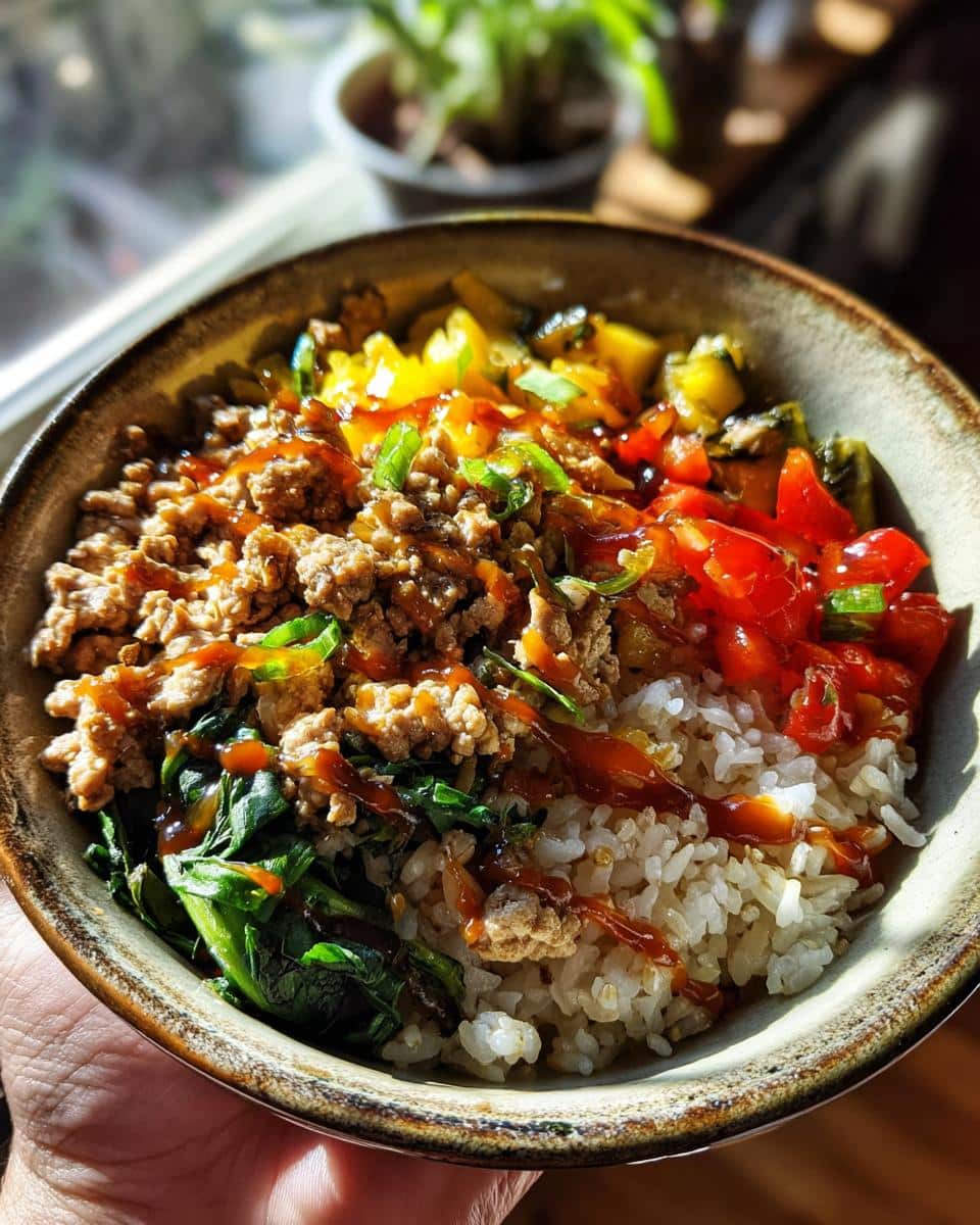 Hot Honey Ground Turkey Bowl - detail 2