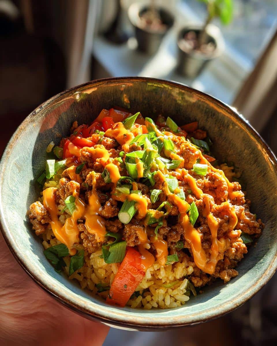 Hot Honey Ground Turkey Bowl - detail 3