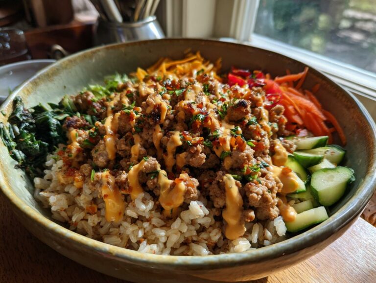 Hot Honey Ground Turkey Bowl
