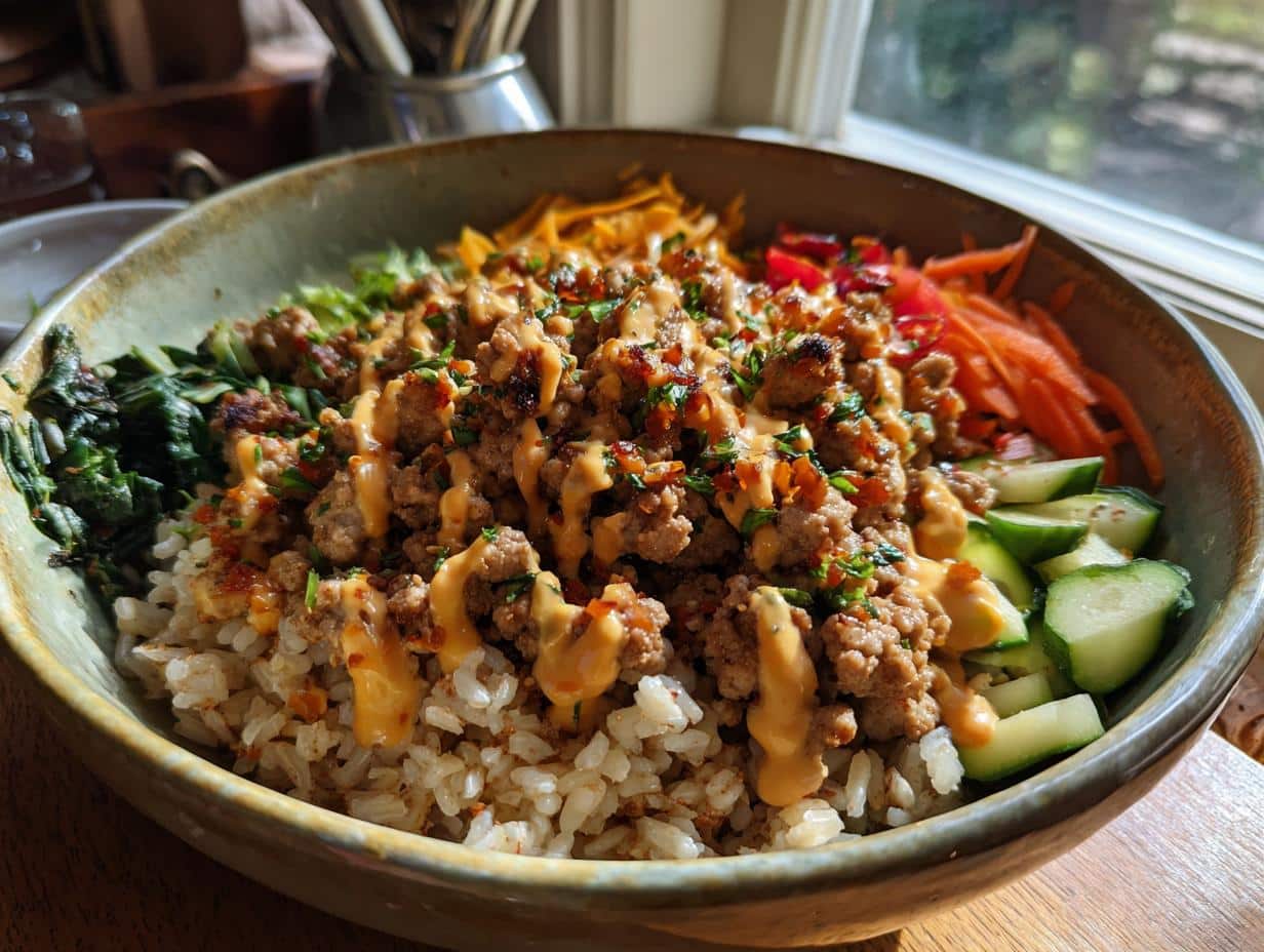 Hot Honey Ground Turkey Bowl