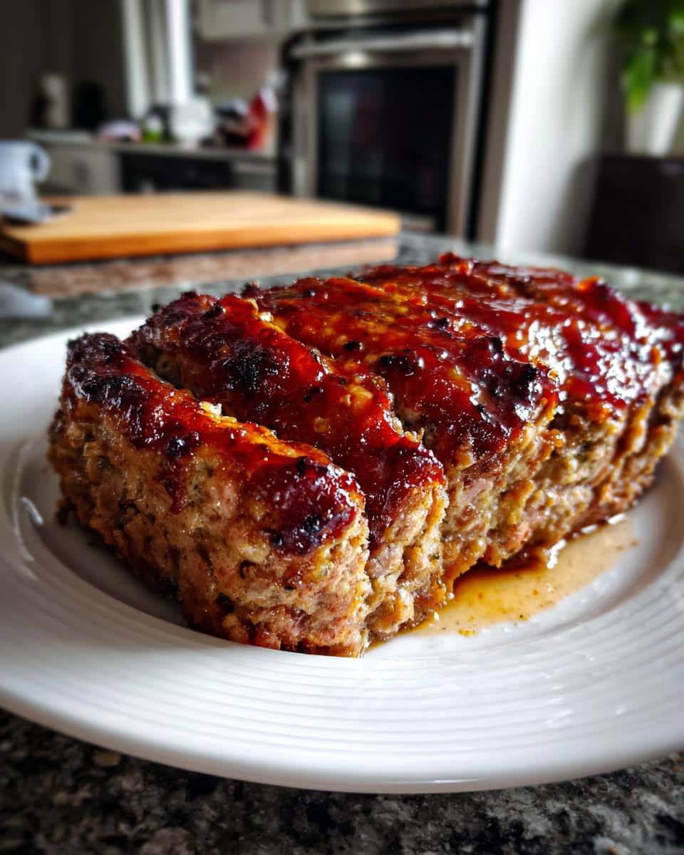 Meatloaf with Brown Sugar Glaze - detail 1