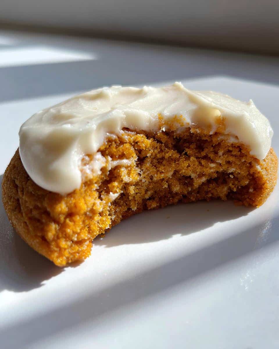 Pumpkin Sugar Cookies with Cream Cheese Frosting - detail 1