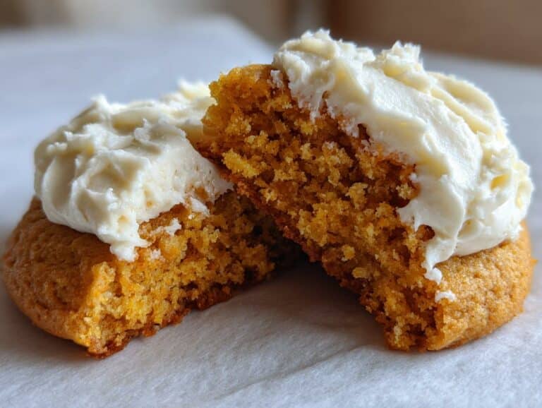 Pumpkin Sugar Cookies with Cream Cheese Frosting