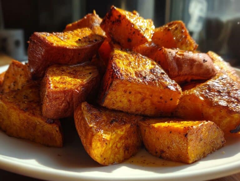 Roasted Sweet Potatoes with Cinnamon & Honey