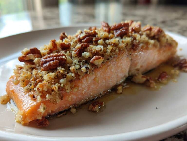 Salmon with Garlic Lemon Butter Sauce