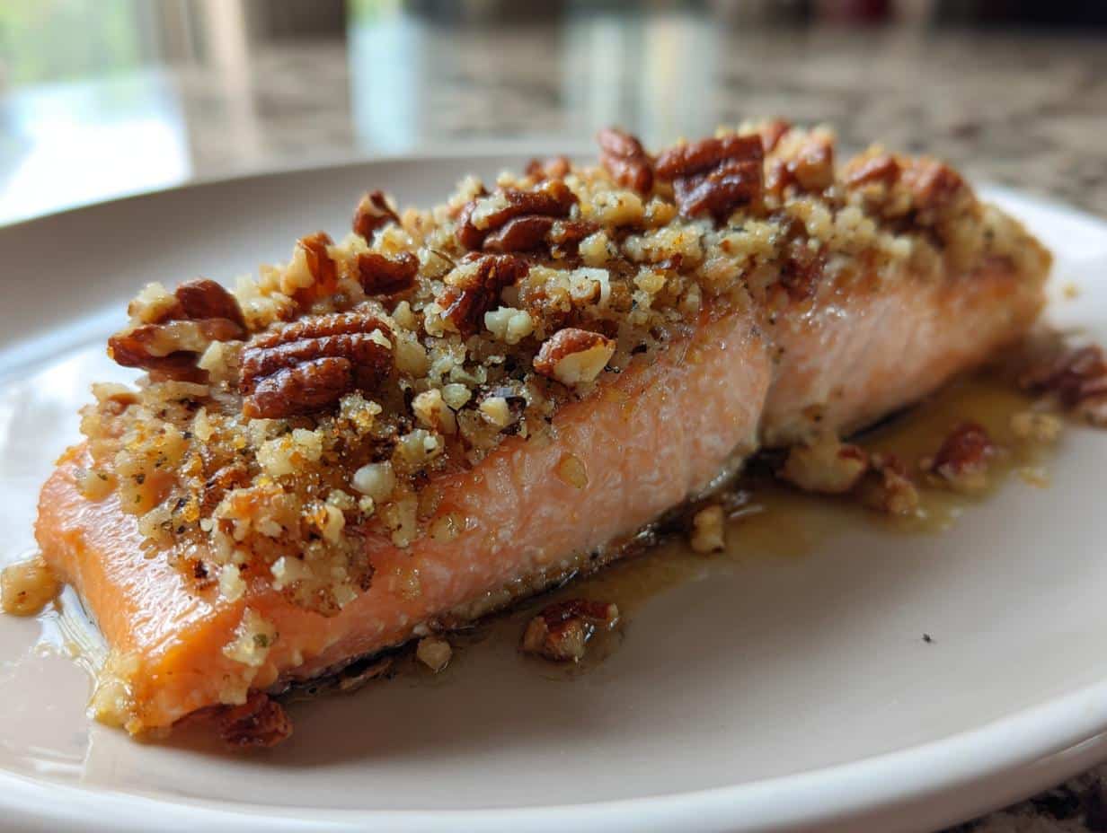 Salmon with Garlic Lemon Butter Sauce