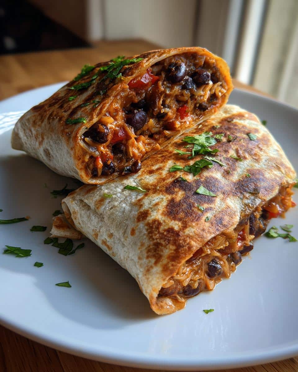 Slow Cooker Black Bean Burritos Recipe - detail 1