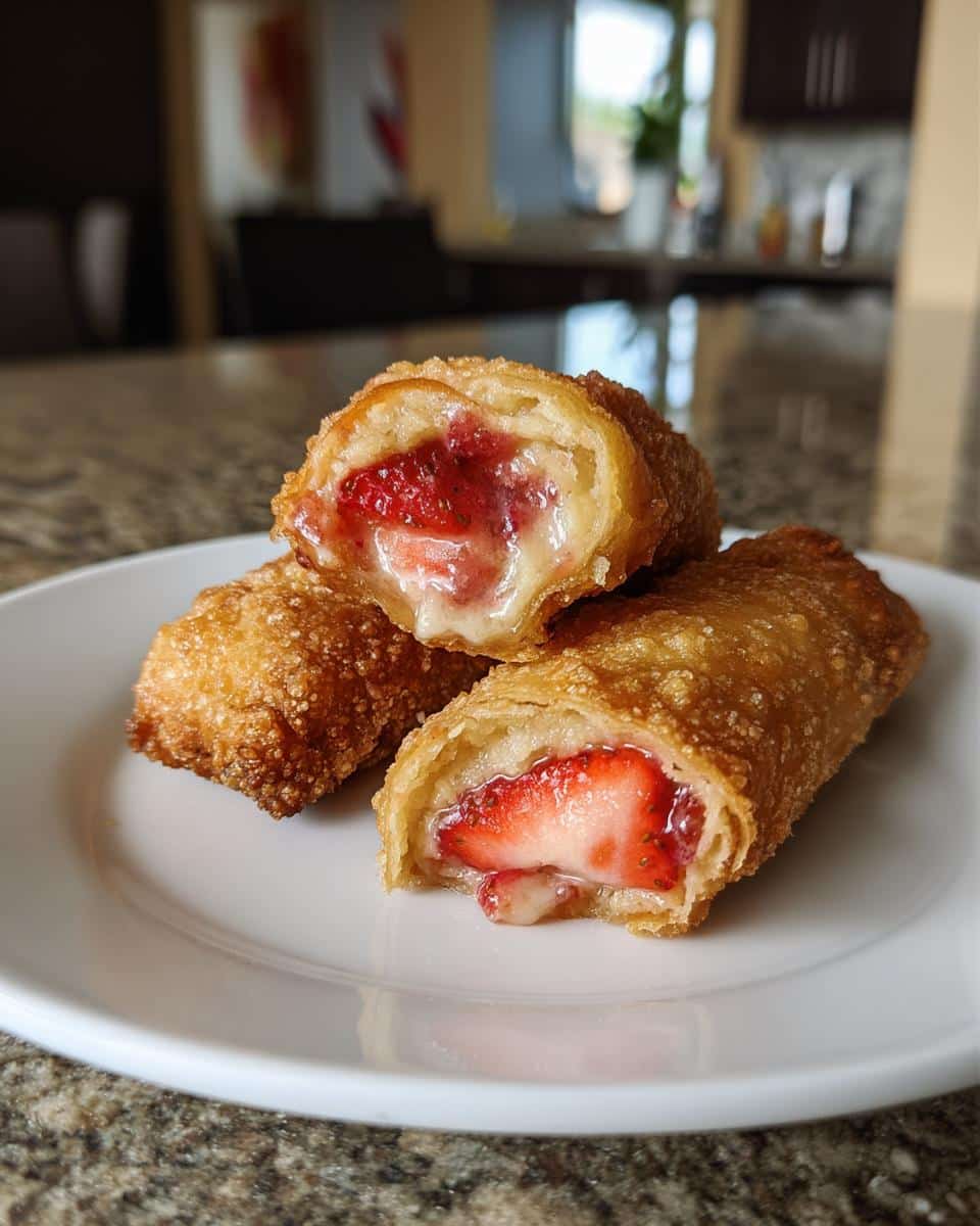 Strawberry Cheesecake Stuffed Eggrolls - detail 3